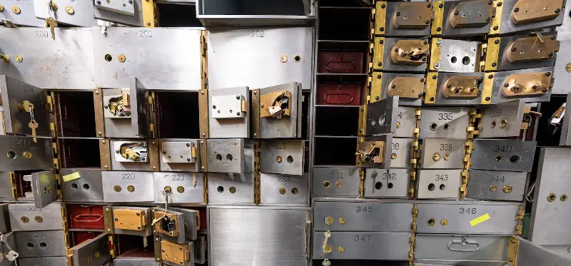 Image showing lots of open locks.