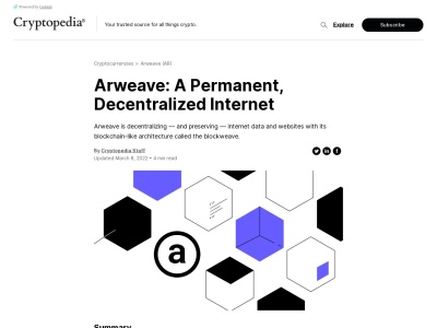 https://www.gemini.com/cryptopedia/arweave-token-ar-coin-permaweb#section-arweaves-blockweave-and-proof-of-access-consensus
